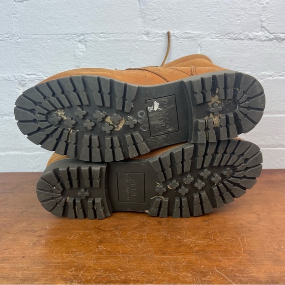 Polo Ralph Lauren Boots Men's 11D Brown Leather Lace Up Buckle Ranger Redmond - Picture 11 of 12